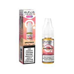 Elf Bar Elfliq Apple Peach 10ml Nic Salt E-liquid - Perfect for Refillable Vape Kits