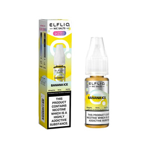 Elf Bar Elfliq Banana Ice 10ml Nic Salt E-liquid - Perfect for Refillable Vape Kits