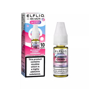 Elf Bar Elfliq blueberry cherry cranberry 10ml Nic Salt E-liquid - Perfect for Refillable Vape Kits