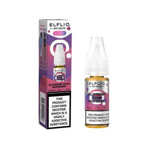 Elf Bar Elfliq Blueberry Sour Raspberry 10ml Nic Salt E-liquid - Perfect for Refillable Vape Kits