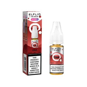 Elf Bar Elfliq Cola 10ml Nic Salt E-liquid - Perfect for Refillable Vape Kits