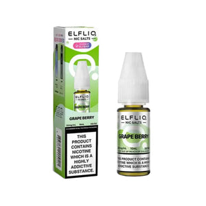 Elf Bar Elfliq Grape Berry 10ml Nic Salt E-liquid - Perfect for Refillable Vape Kits