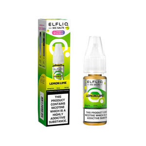Elf Bar Elfliq Lemon Lime 10ml Nic Salt E-liquid - Perfect for Refillable Vape Kits