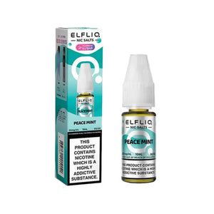 Elf Bar Elfliq Peace Mint 10ml Nic Salt E-liquid - Perfect for Refillable Vape Kits