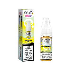 Elf Bar Elfliq Pineapple Ice 10ml Nic Salt E-liquid - Perfect for Refillable Vape Kits
