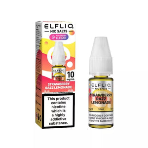 Elf Bar Elfliq strawberry razz lemonade 10ml Nic Salt E-liquid - Perfect for Refillable Vape Kits