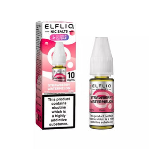 Elf Bar Elfliq strawberry watermelon 10ml Nic Salt E-liquid - Perfect for Refillable Vape Kits