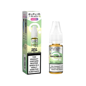 Elf Bar Elfliq Triple Melon 10ml Nic Salt E-liquid - Perfect for Refillable Vape Kits