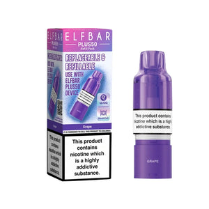Elf Bar Plus 50 Grape Flavour Refill Pod for the Elf Bar Plus 50 Vape Kit