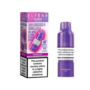 Elf Bar Plus 50 Strawberry Ice Flavour Refill Pod for the Elf Bar Plus 50 Vape Kit