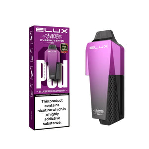 Elux Cyberover 6K Refill Pods for the Elux Cyberover Prefilled Pod Vape Kit - Blueberry Raspberry Flavour