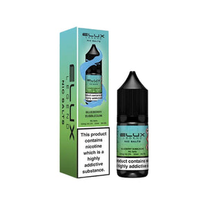 Elux Legend 10ml Nic salt e-liquid Blueberry Bubblegum Flavour - works great with Pod Vape Kits & Starter Vape Kits