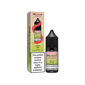 Elux Legend 10ml Nic salt e-liquid Cherry Lime Flavour - works great with Pod Vape Kits & Starter Vape Kits
