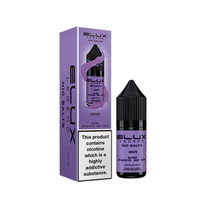 Elux Legend 10ml Nic salt e-liquid Grape Flavour - works great with Pod Vape Kits & Starter Vape Kits