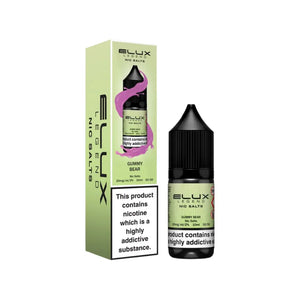 Elux Legend 10ml Nic salt e-liquid Gummy Bear Flavour - works great with Pod Vape Kits & Starter Vape Kits