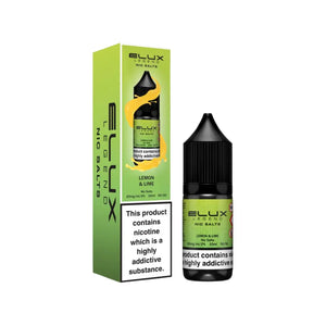 Elux Legend 10ml Nic salt e-liquid lemon & lime Flavour - works great with Pod Vape Kits & Starter Vape Kits