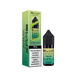 Elux Legend 10ml Nic salt e-liquid Lemon Mint Flavour - works great with Pod Vape Kits & Starter Vape Kits
