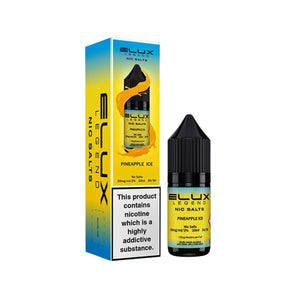 Elux Legend 10ml Nic salt e-liquid Pineapple Ice Flavour - works great with Pod Vape Kits & Starter Vape Kits