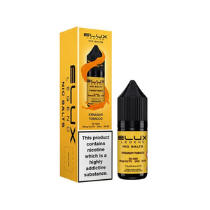 Elux Legend 10ml Nic salt e-liquid Straight Tobacco Flavour - works great with Pod Vape Kits & Starter Vape Kits