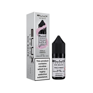 Elux Legend 10ml Nic salt e-liquid Vanilla Tobacco Flavour - works great with Pod Vape Kits & Starter Vape Kits