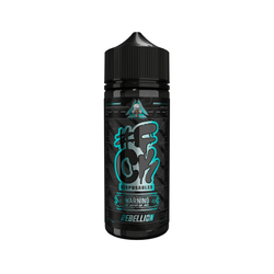 #FCK DISPOSABLES 100ml Shortfill e-liquid in nova, rebellion, venom, saber, and omen flavours.