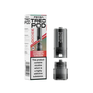 Feoba Treo Strawberry Watermelon Bubblegum Flavour Refill Pods for the Feoba Treo 33K Prefilled Pod Vape Kit