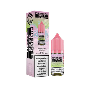 Firerose 5000 By Elux 10ml Salt Bubblegum Airways Flavour - Perfect for Refillable Pod Vape Kit & Starter Vape Kits