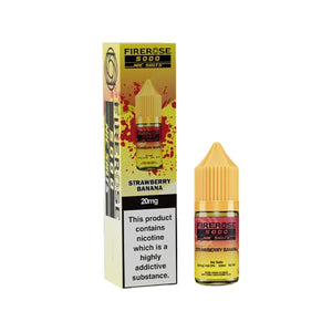 Firerose 5000 By Elux 10ml Salt Strawberry Banana Flavour - Perfect for Refillable Pod Vape Kit & Starter Vape Kits
