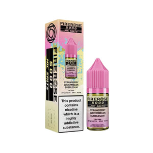 Firerose 5000 By Elux 10ml Salt Strawberry Watermelon Bubblegum Flavour - Perfect for Refillable Pod Vape Kit & Starter Vape Kits