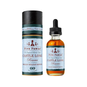 Five Pawns Castle Long Reserve Holiday Edition 50ml 50VG/50PG Shortfill Vape Juice Great for MTL Vaping with Refillable Pod Vape Kits
