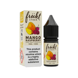 Frukt Cyder 10ml Nic Salt E-liquid Mango Raspberry Flavour perfect for Refillable Vape Kits