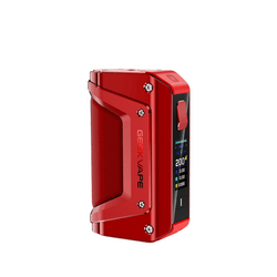 Three Geekvape Aegis Legend 3 Mods in black, blue, and red.