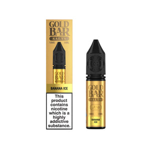 Gold Bar Banana Ice 10ml Nic Salt E-liquid - Perfect for Refillable Vape Kits