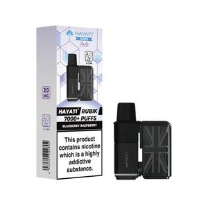 Hayati Rubik 7000 Blueberry Raspberry Refill Pod for the Hayati Rubik 7000 Vape Kit
