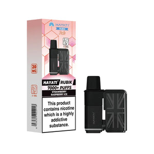 Hayati Rubik 7000 Strawberry Raspberry Ice Refill Pod for the Hayati Rubik 7000 Vape Kit