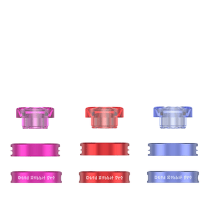 Hellvape Dead Rabbit Pro DIY Combo Kit Dead Rabbit Pro RDA in pinkness, red, and blueish violet.
