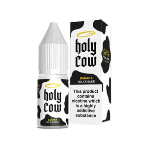 Holy Cow Banana Milkshake Flavour 10ml Nic Salt E-liquid perfect for Refillable Vape Kits