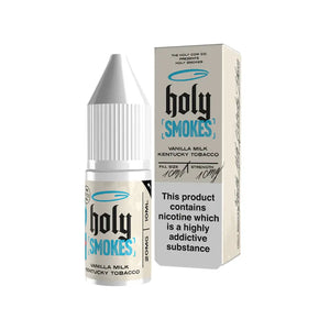 Holy Smokes Vanilla Milk Kentucky Tobacco Flavour 10ml Nic Salt E-liquid perfect for Refillable Vape Kits