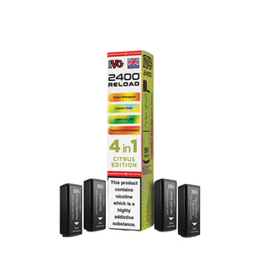IVG 2400 Reload Pods for IVG 2400 Prefilled Kit - 4 Flavours - Citrus Edition - Citrus Pineapple - Lemonade Soda - Lemon and Lime - Passionfruit Pineapple