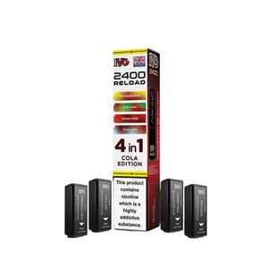 IVG 2400 Reload Pods for IVG 2400 Prefilled Kit - 4 Flavours - Cola Edition - Pineapple Cola - Cola Lime - Cherry Cola - Fizzy Cola