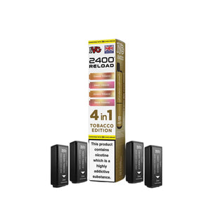 IVG 2400 Reload Pods for IVG 2400 Prefilled Kit - 2 Flavours - Tobacco Edition - Creamy Tobacco - Sweet Tobacco
