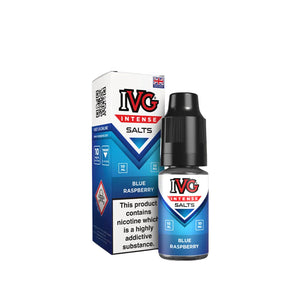 IVG Intense Nic Salt Blue Raspberry Flavour perfect for Pod Vape Kits and Starter Vape Kits