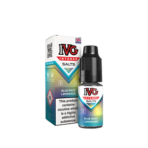 IVG Intense Nic Salt Blue Razz Lemonade Flavour perfect for Pod Vape Kits and Starter Vape Kits