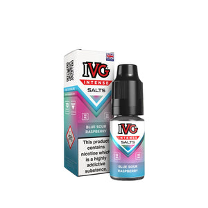 IVG Intense Nic Salt Blue Sour Raspberry Flavour perfect for Pod Vape Kits and Starter Vape Kits