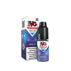 IVG Intense Nic Salt Grape Ice Flavour perfect for Pod Vape Kits and Starter Vape Kits