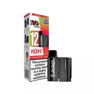 IVG Pro 12 Strawberry Kiwi refill pod - 2ml prefilled, 10ml refill, fits IVG Pro 10K vape kit