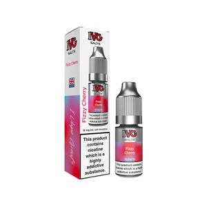 IVG Salts Fizzy Cherry Flavour 10ml Nic Salt E-liquid perfect for Refillable Vape Kits