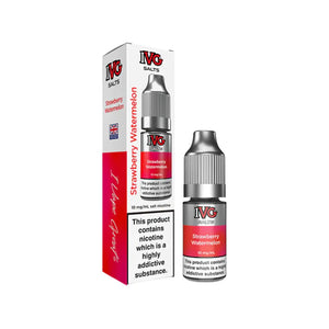 IVG Salts Strawberry Watermelon Flavour 10ml Nic Salt E-liquid perfect for Refillable Vape Kits