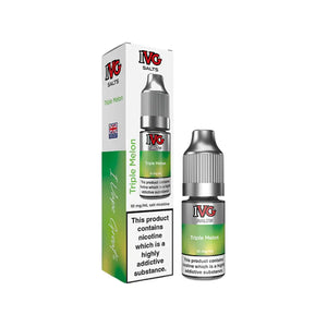 IVG Salts Triple Melon Flavour 10ml Nic Salt E-liquid perfect for Refillable Vape Kits