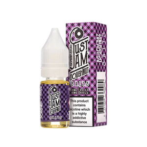 Just Jam Raspberry Doughnut Flavour 10ml Nic Salt perfect for Refillable Vape Kits